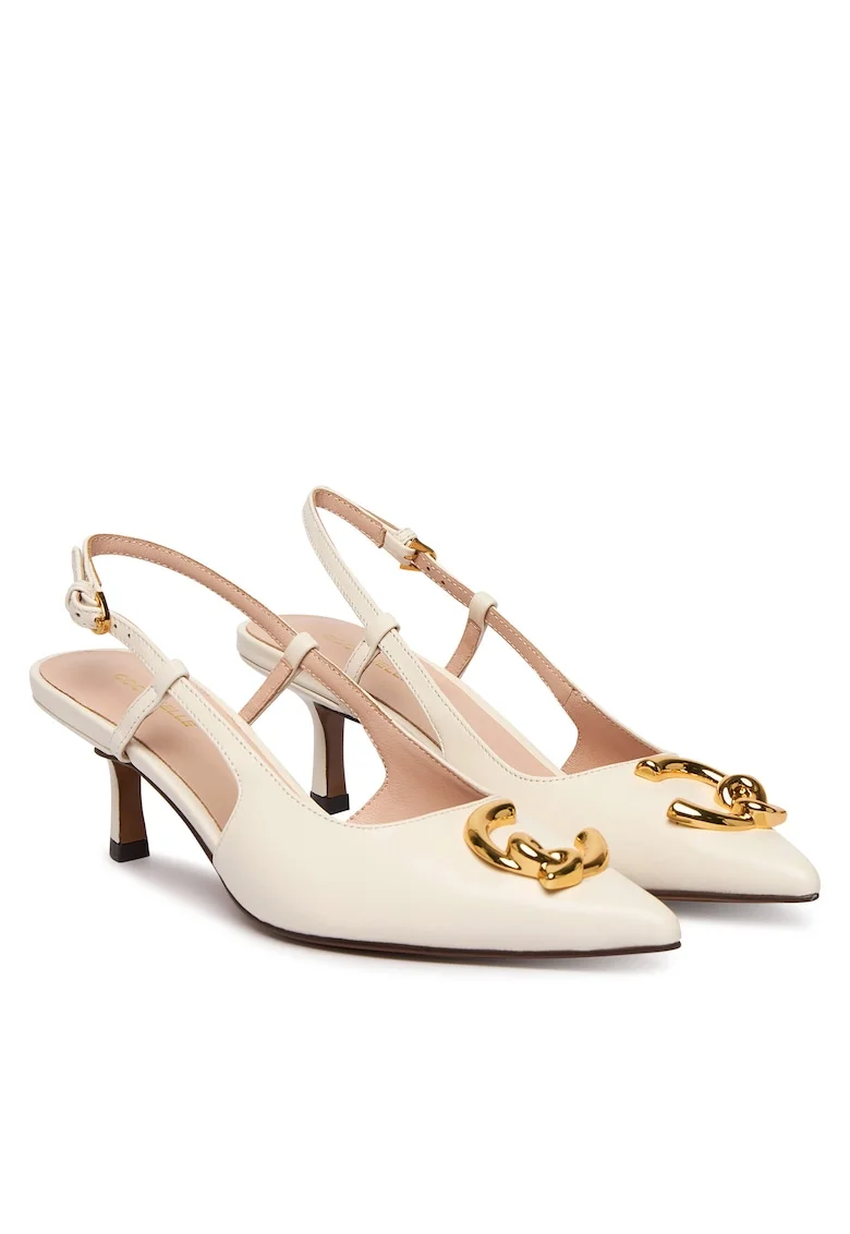 Pantofi dama,  piele naturala, alb,
