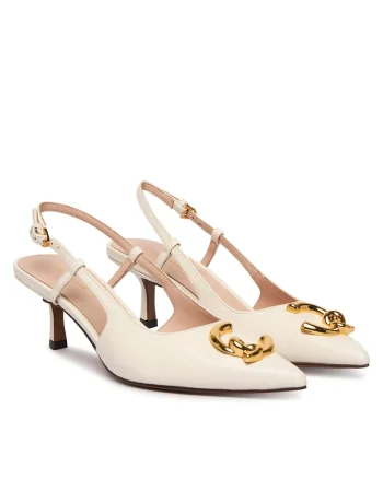 Pantofi dama,  piele naturala, alb,