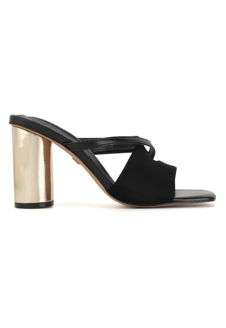 Papuci dama,  clasic, negru, textil,