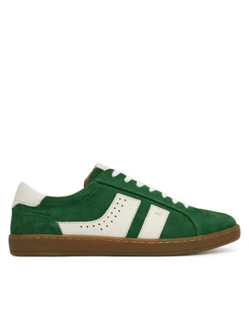 Tenisi barbati 20307,  Piele naturala, Verde/Alb