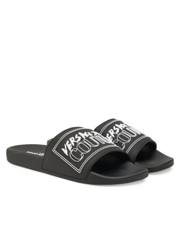 Slapi barbati,  sintetic, negru, plastic