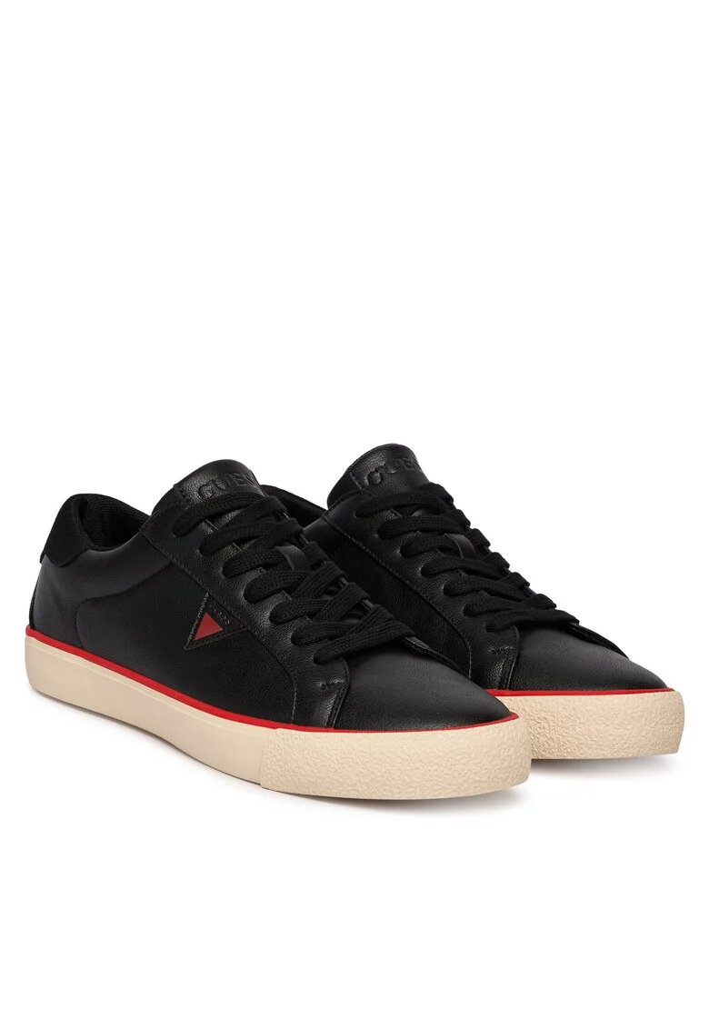 Tenisi barbati,  piele ecologica, negru, design modern, durabilitate,