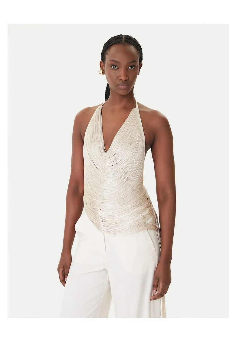 Tricou dama,  bej, plastic,