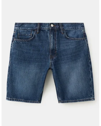 Blugi scurti cu croiala regular-fit, Albastru inchis