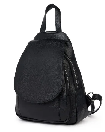 Rucsac din piele naturala Dante negru