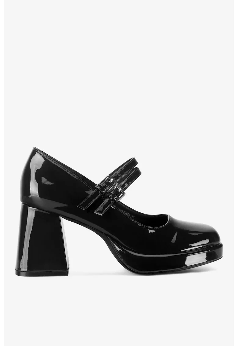 Pantofi dama  5905588814047, Sintetic, Negru, Negru