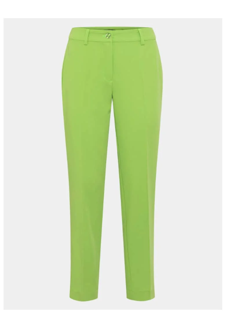 Pantaloni dama,  303804565, Poliester, Verde