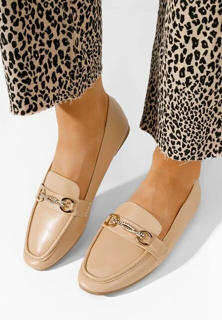 Mocasini dama eleganti bej Acuna
