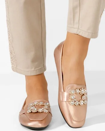 Mocasini dama eleganti Gialla champagne