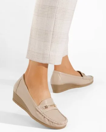 Mocasini dama Norasea bej