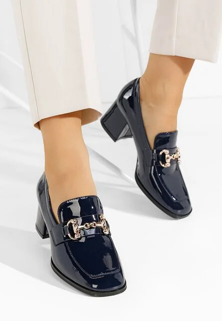 Mocasini cu toc Ixea V2 navy