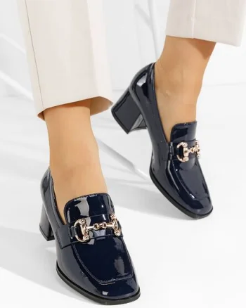 Mocasini cu toc Ixea V2 navy
