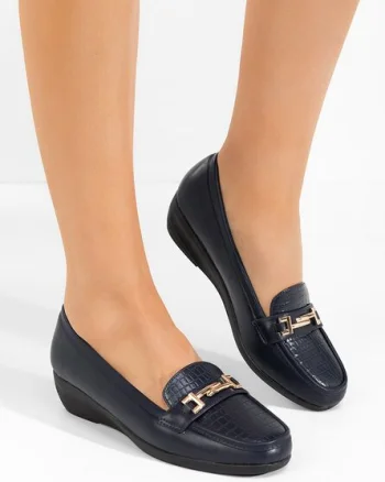 Mocasini dama Mabelle albastri