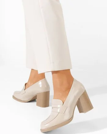 Mocasini cu toc Odesia V4 bej