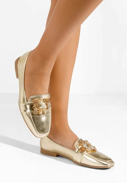 Mocasini dama eleganti Abena aurii