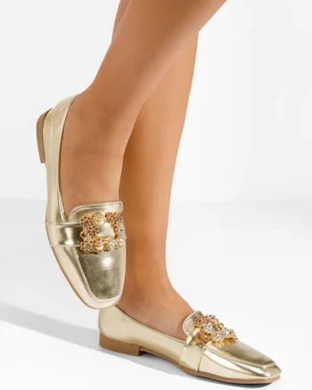 Mocasini dama eleganti Abena aurii