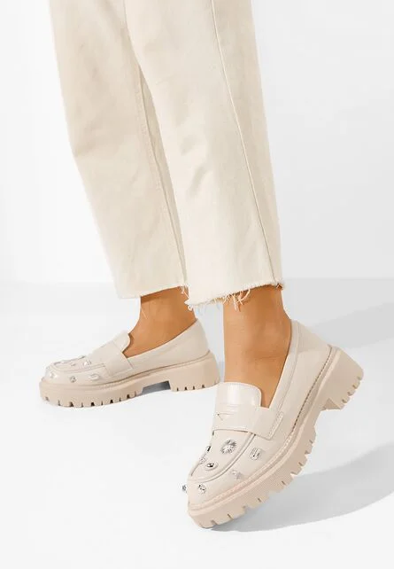 Mocasini dama eleganti Setta bej