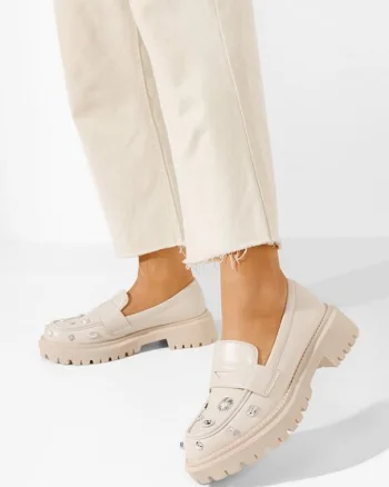 Mocasini dama eleganti Setta bej