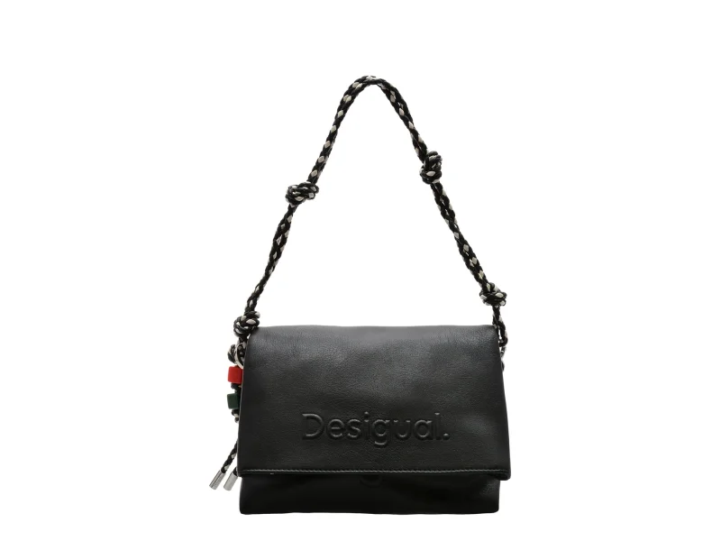 Geanta DESIGUAL neagra, SAXP61, din piele ecologica
