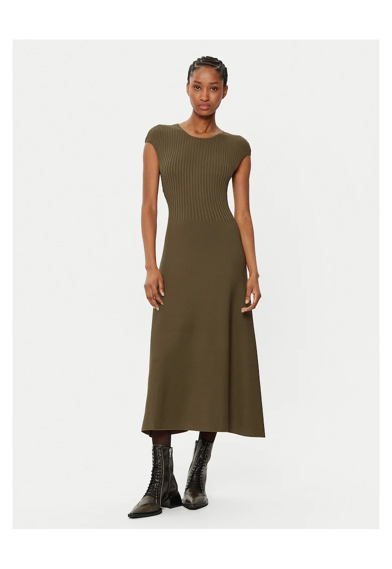 Rochie tricotată, Verde
