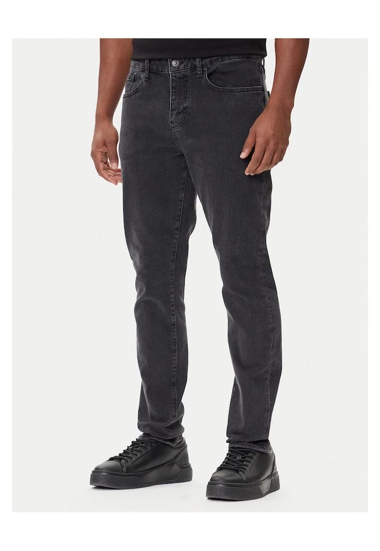 Blugi barbati,  bumbac, slim fit, gri, Gri