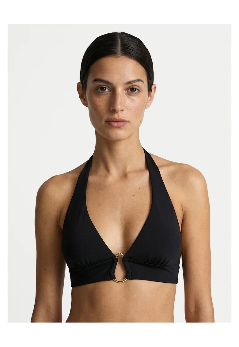 Top de bikini pentru femei,  poliamida, negru, Negru