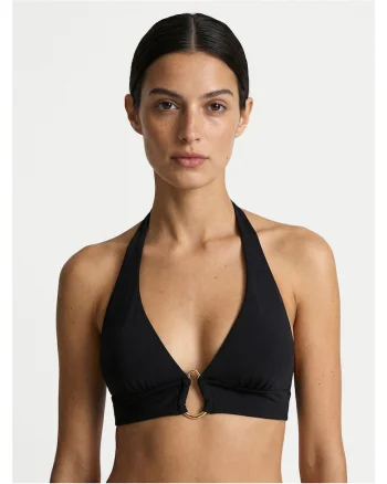 Top de bikini pentru femei,  poliamida, negru, Negru