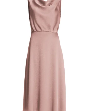 Rochie de cocktail,  poliester, fermoar, roz,