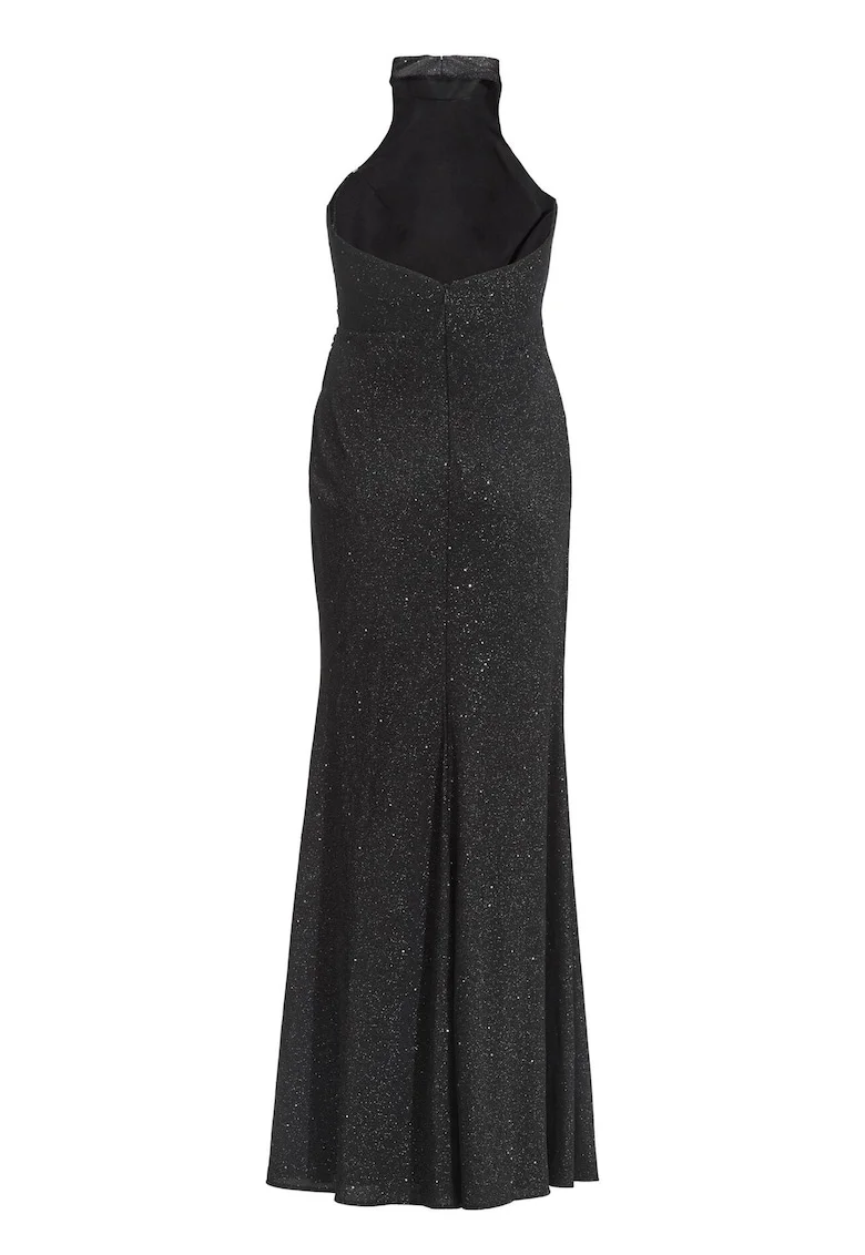 Rochie de seara,  negru, 65% elastan, 35% poliester,