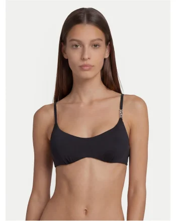 Costum de baie dama,  top bikini, negru, poliamida, Negru