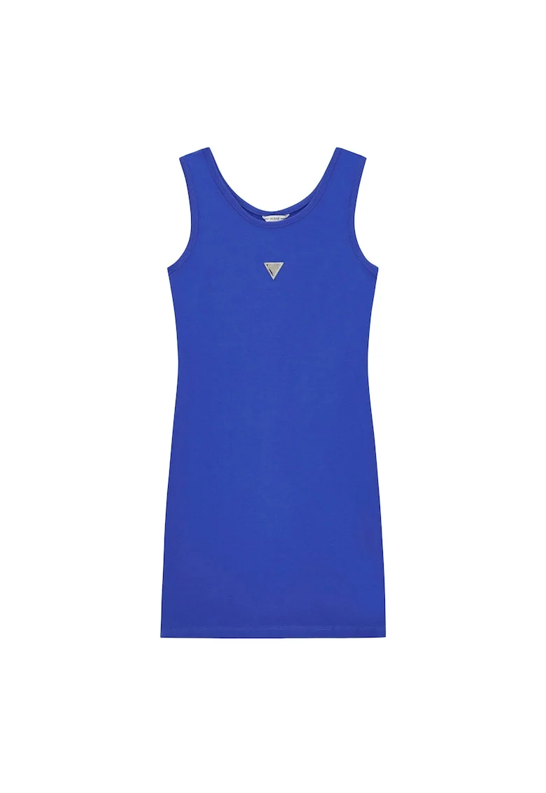Rochie de zi Fete,  bumbac, albastru, 95% bumbac, 5% elastan
