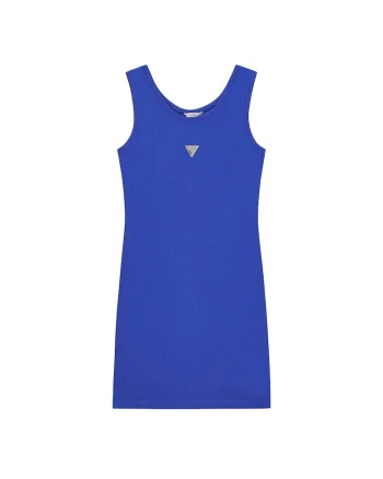 Rochie de zi Fete,  bumbac, albastru, 95% bumbac, 5% elastan