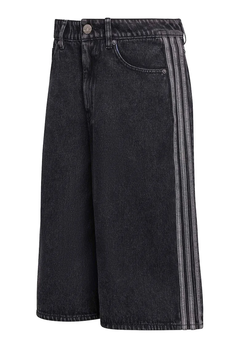 Pantaloni scurti denim dama,  bumbac, negru, Negru