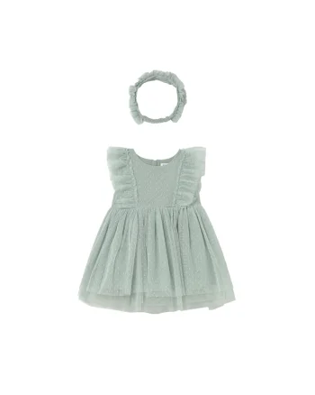 Rochie fete,  poliester, fermoar, Verde