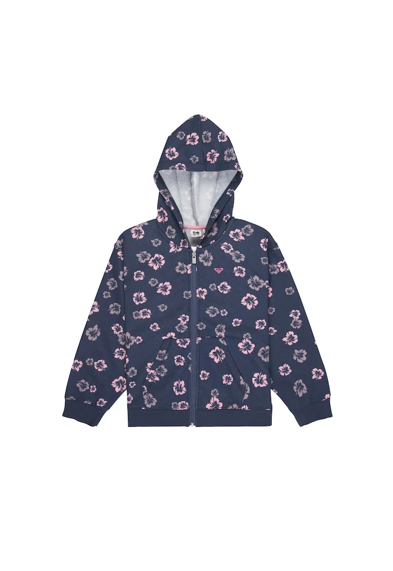 Hanorac copii,  bleumarin, 60% bumbac, 40% poliester, cu fermoar, Bleumarin