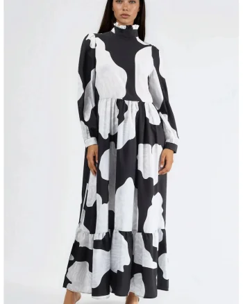 Rochie Maxi,  negru, poliester