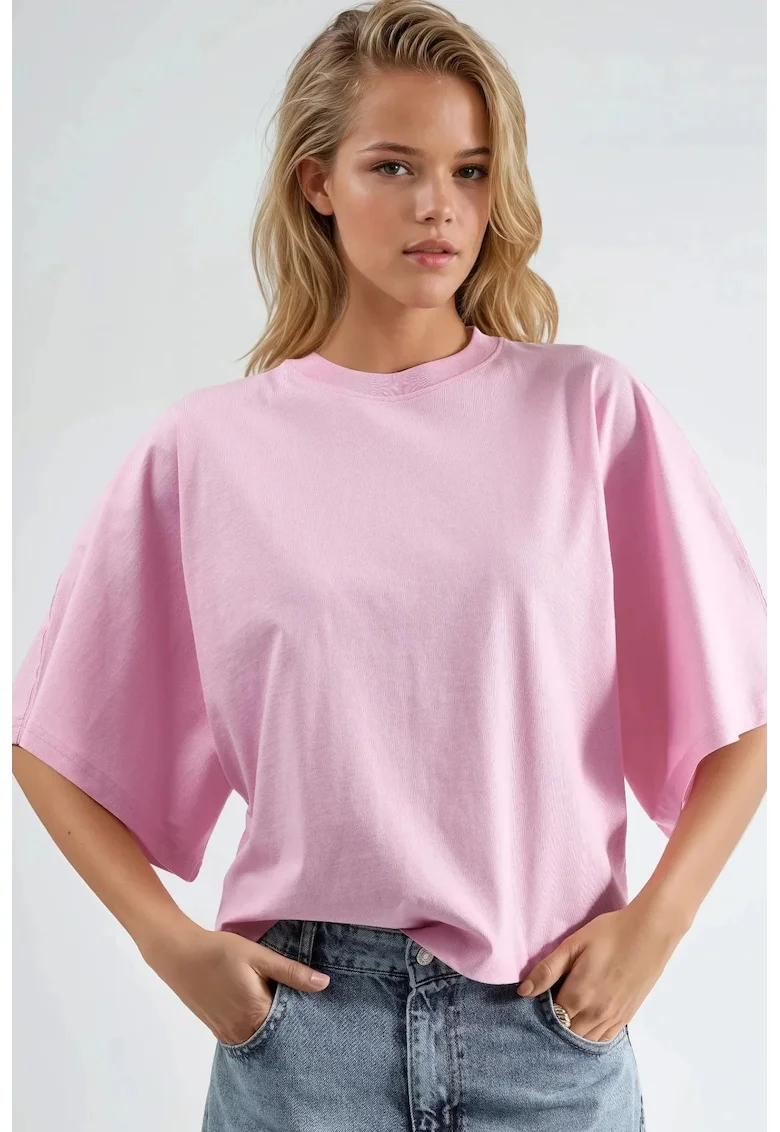 Tricou pentru dama,  Jerseu, Roz pudrat