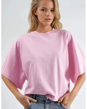 Tricou pentru dama,  Jerseu, Roz pudrat