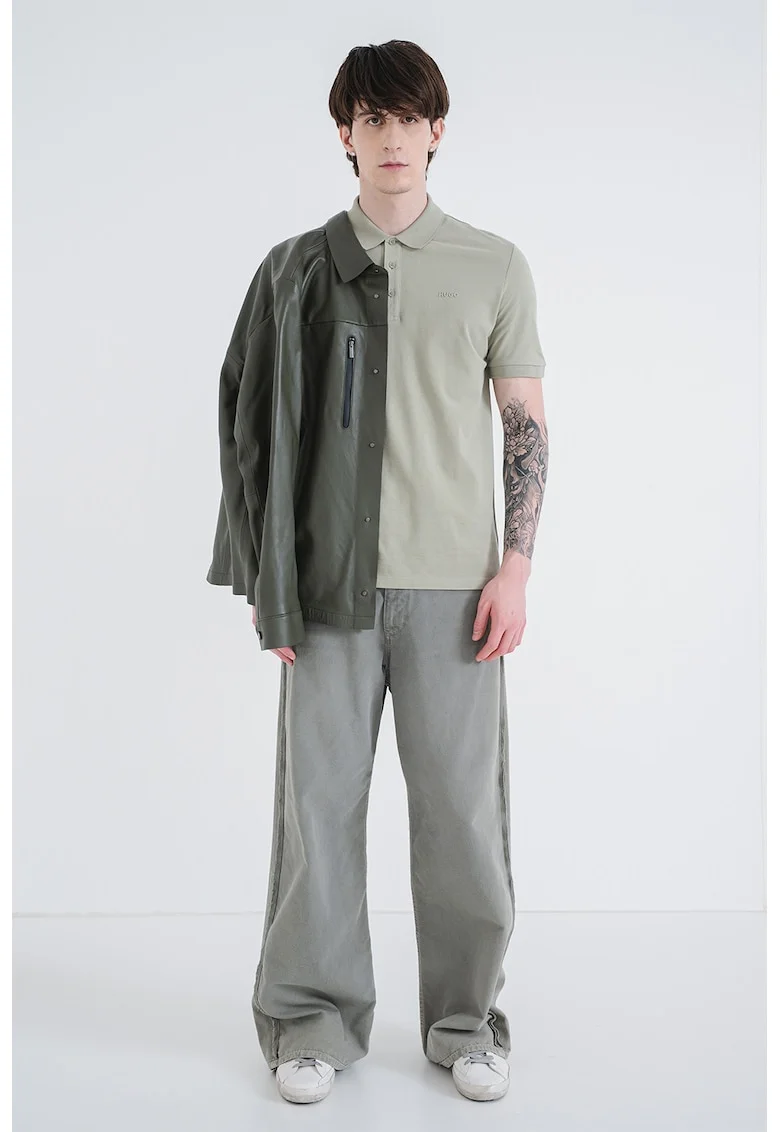 Tricou polo din bumbac pique Donos, Verde deschis