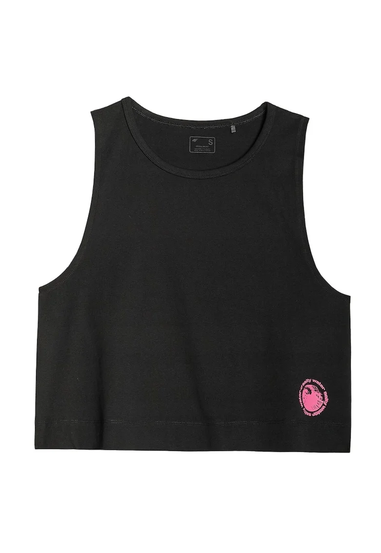 Top Femei  Negru Bumbac, Negru
