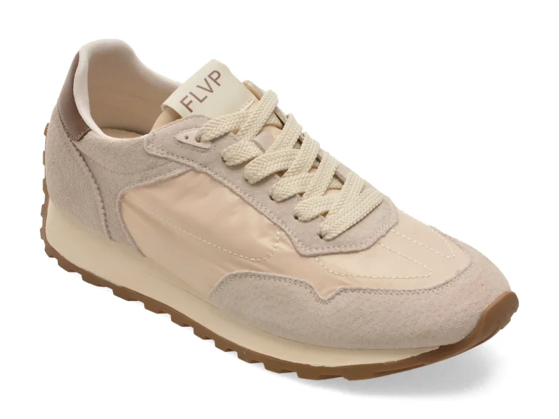Pantofi sport FLAVIA PASSINI bej, 21285, din material textil si piele naturala