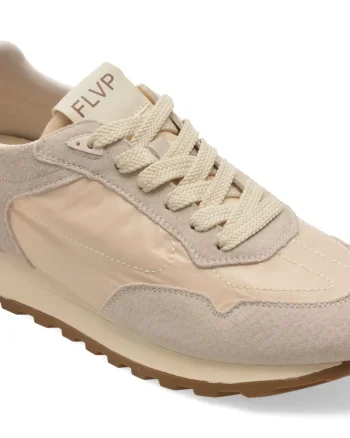 Pantofi sport FLAVIA PASSINI bej, 21285, din material textil si piele naturala