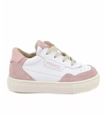 Pantofi sport low-cut din piele si piele intoarsa