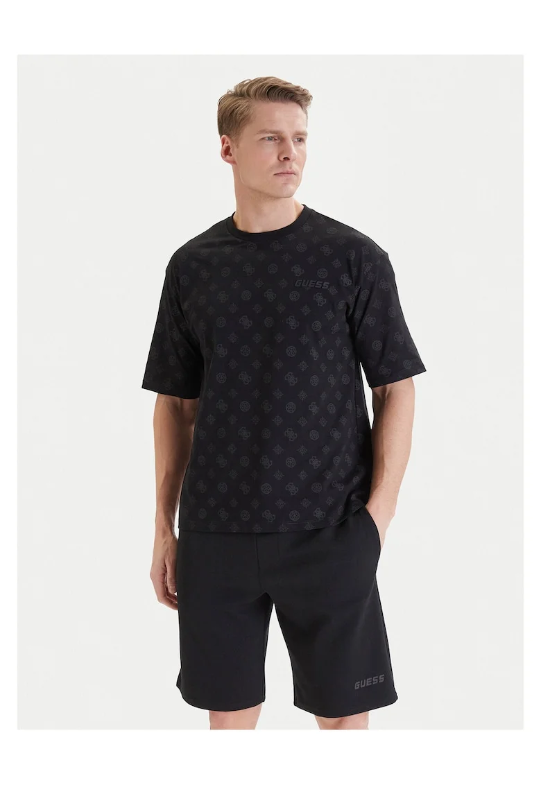 Tricou barbatesc  negru, bumbac,