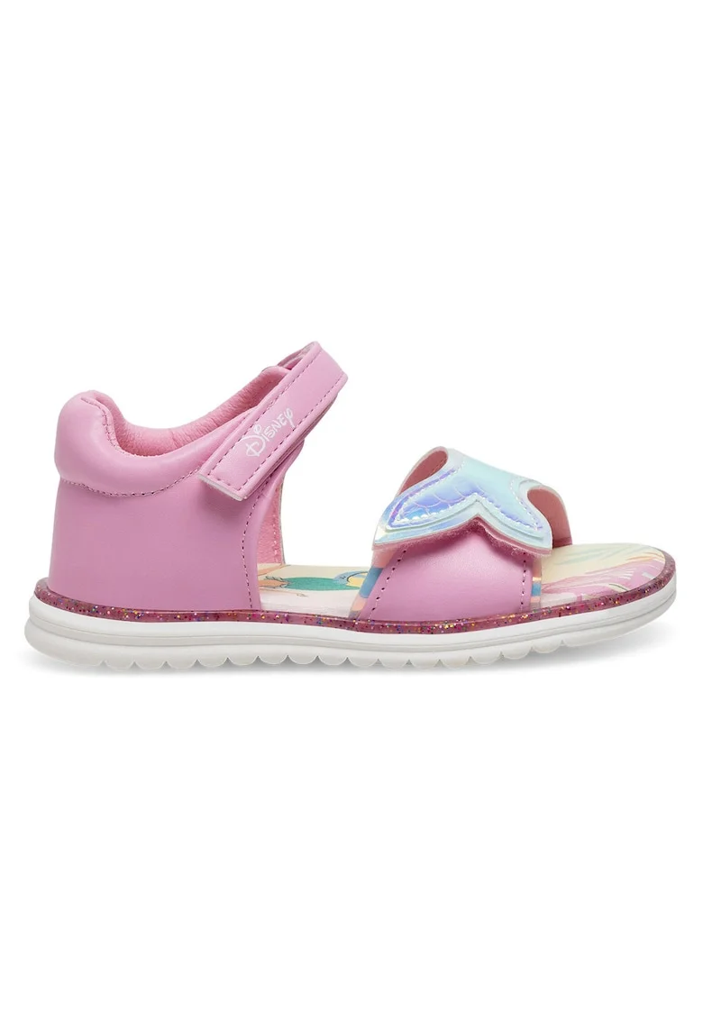Sandale copii,  roz, velcro, piele ecologica