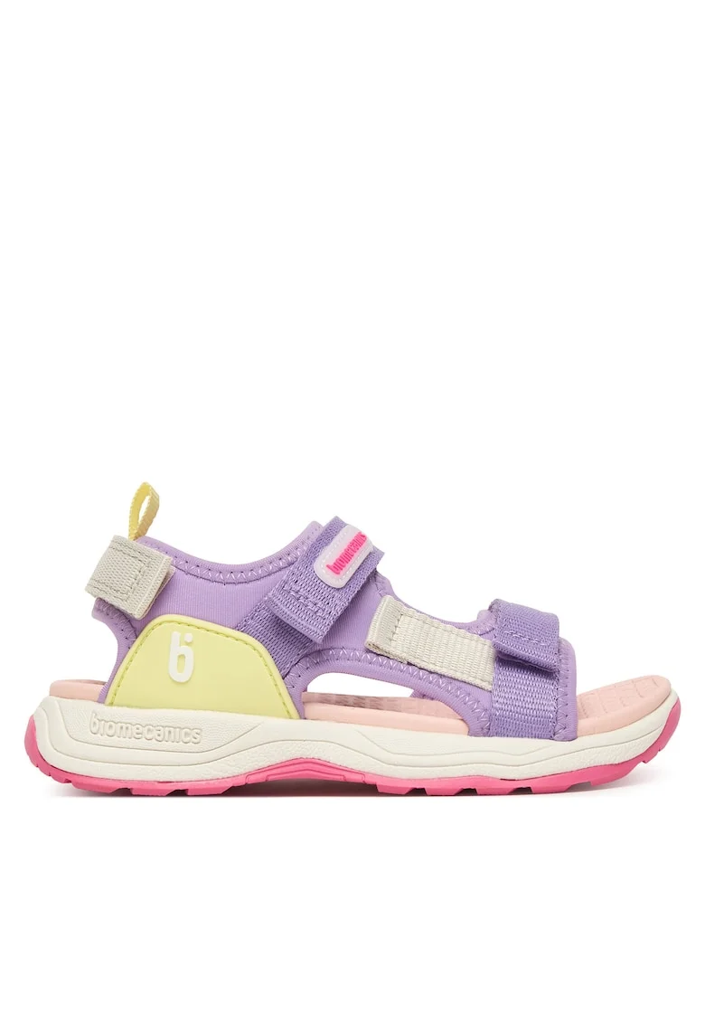 Sandale copii,  velcro, violet, tesatura,