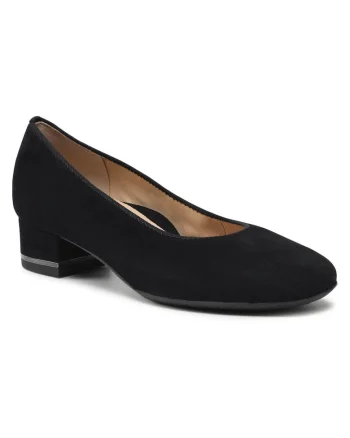 Pantofi dama,  toc, textil, negru,