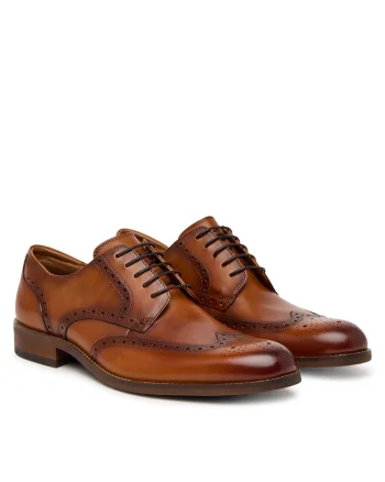 Pantofi barbati,  piele naturala/sintetic, maro