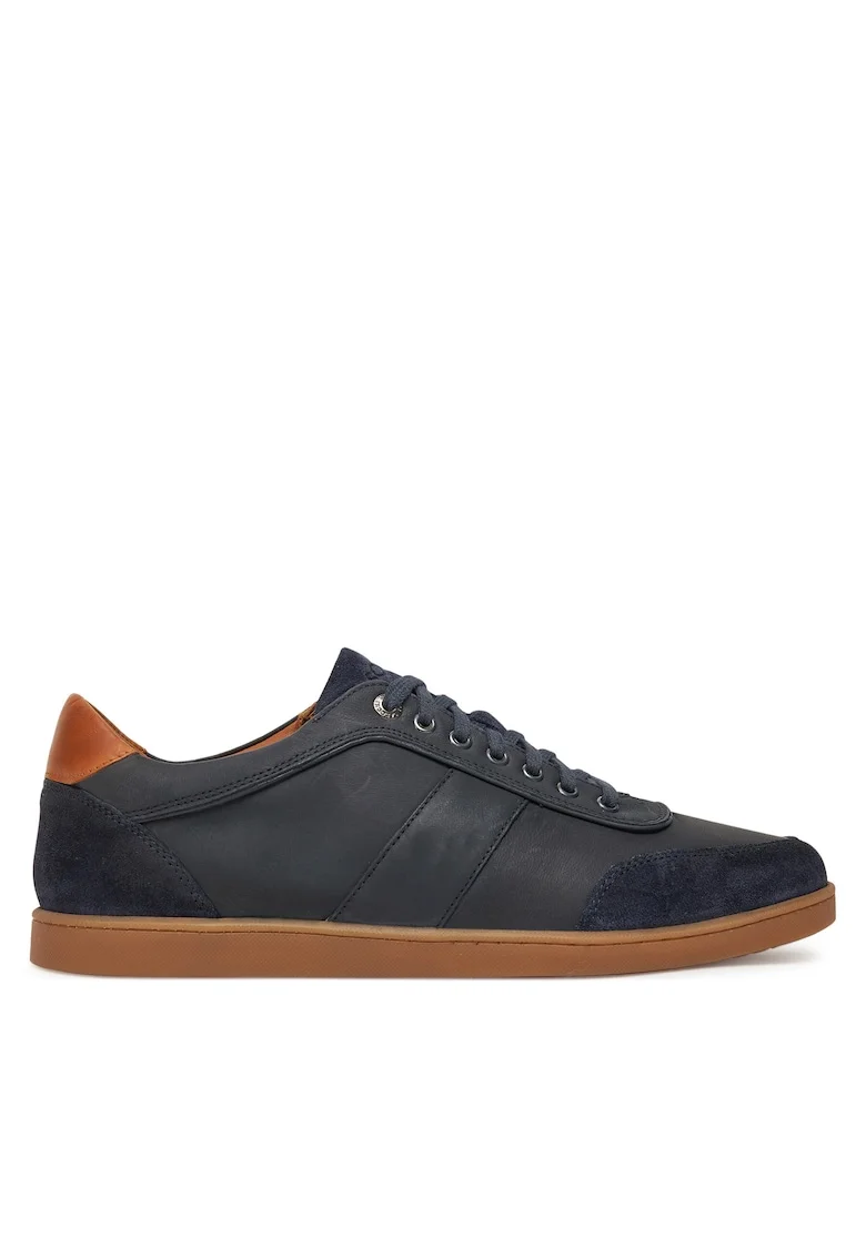 Pantofi barbati,  piele, bleumarin