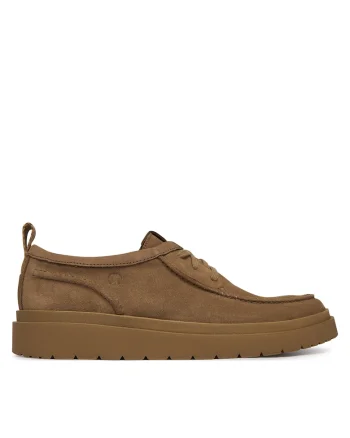 Pantofi barbati,  piele naturala/material sintetic, bej